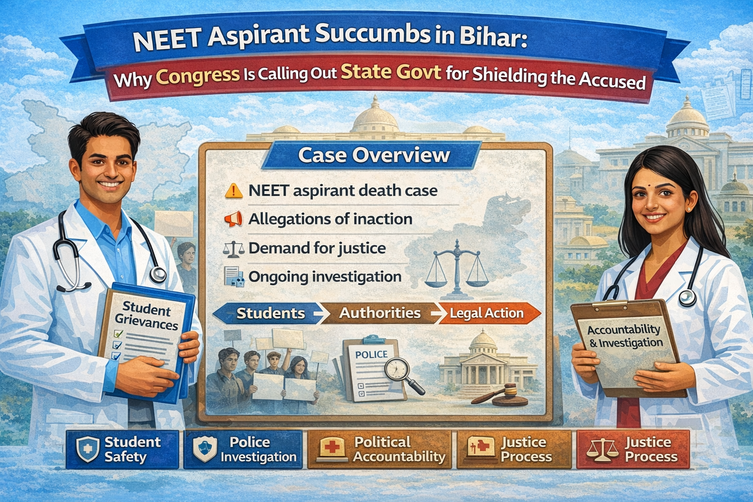 NEET Aspirant succumbs in Bihar: Why Congress is calling out State Govt for shielding the accused